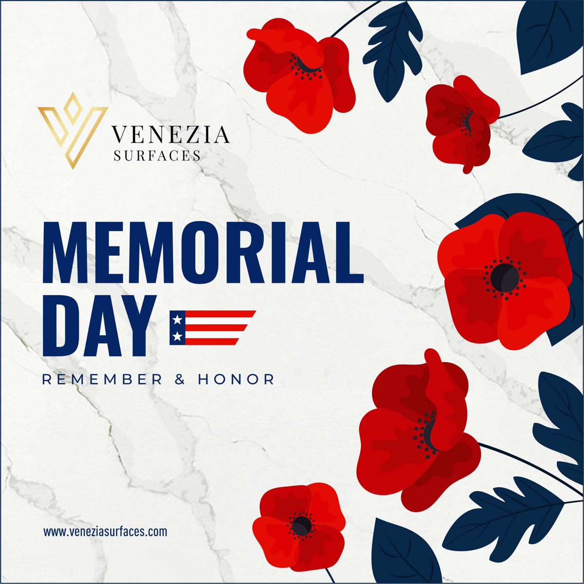 Happy Memorial Day from Venezia Surfaces! 
